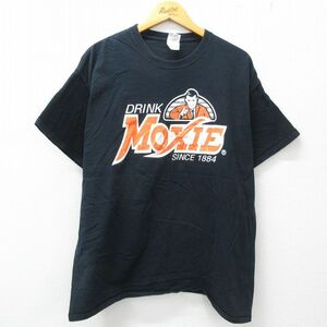 XL/古着 半袖 ビンテージ Tシャツ メンズ 00s モクシー DRINK コットン クルーネック 黒 ブラック 23apr18 中古 2OF