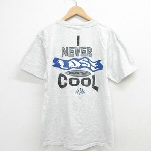 L/古着 No Rules 半袖 ビンテージ Tシャツ メンズ 00s cool クルーネック グレー 霜降り 23aug24 中古 2OF