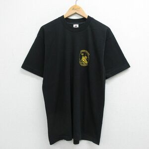 L/古着 半袖 ビンテージ Tシャツ メンズ 90s 騎士 PATRIOT WARRIOR コットン クルーネック 黒 ブラック 23jul01 中古 2OF