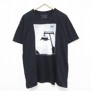 XL/古着 半袖 Tシャツ メンズ SICK DAY コットン クルーネック 黒 ブラック 24jun04 中古