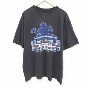 XL/古着 リーボック REEBOK 半袖 ビンテージ ブランド Tシャツ メンズ 00s NFL ニューヨークジャイアンツ 大きいサイズ コットン クルーネ