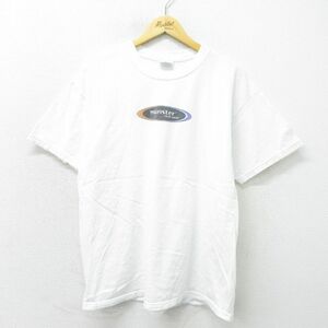 XL/古着 ヘインズ 半袖 ビンテージ Tシャツ メンズ 00s モンスター 大きいサイズ コットン クルーネック 白 ホワイト 23may16 中古