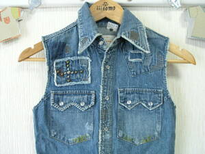 ! clothes 2929! lady's Denim the best damage & dirt processing moussy Moussy 7245 jpy. goods size S Used ~iiitomo~