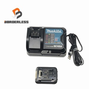 ☆美品☆makita マキタ 10.8V 1.5AH バッテリー1個(BL1015) 充電器(DC10SA) 純正 リチウムイオンバッテリー 電動工具用電池 90977