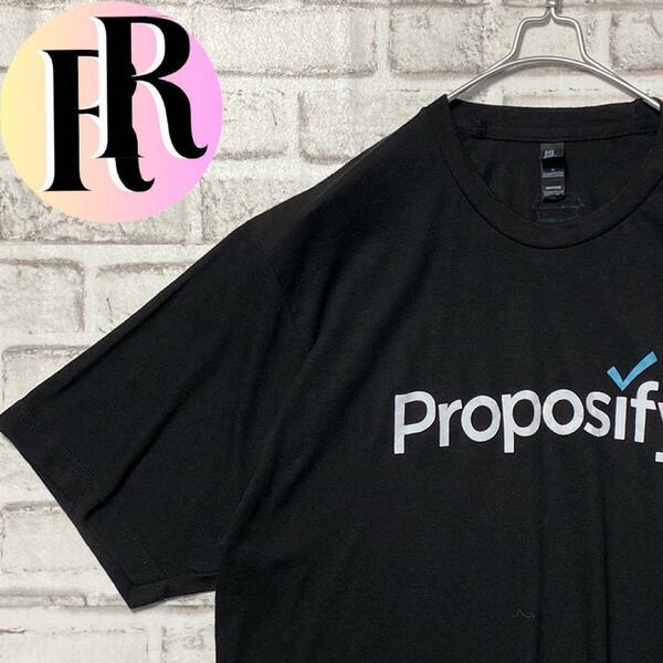 アメリカ 古着 Tシャツ 半袖 企業 ソフトウェア 黒 ロゴ Proposify