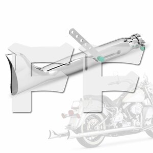 オートバイ マフラー 排気管 バイク 差込内径36~45mm 全長560mm ホンダ ハーレー スティード シャドウ レブル ビラーゴなど.. 左側単品