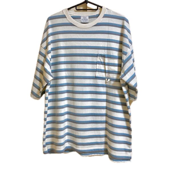 ★☆coen☆ボーダーリラックスTシャツ 半袖 カットソー クルーネック