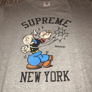 即決supreme 10aw Popeye Tee グレー Mサイズ Ｔシャツ ポパイ シュプリーム