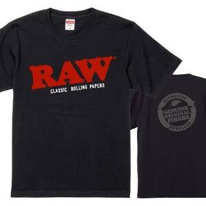 ◆送料無料◆新品 RAW 正規品 ロゴTシャツ 手巻きタバコ ブラック Lサイズ