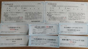 東海汽船　株主乗船割引券2枚　各種サービス券6枚 2024.9.30期限　③