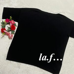 ラエフ la.f… ◆ 半袖　トップス　ブラウス　Tシャツ　黒系　即発送　大特価