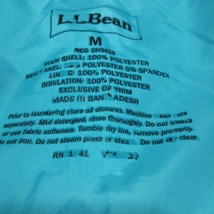 L.L.Bean エルエルビーン 中綿×フリース ベスト Thinsulate シンサレート 高機能中綿素材使用 ブルー Mサイズ アウトドア 登山_画像9