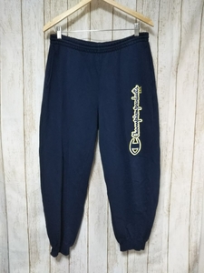  Champion sweat pants jersey big Logo M size navy men's 