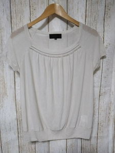 UNTITLED Untitled thin summer knitted short sleeves tops 2 beige 