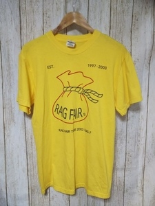 レア！RAG FAIR ラグフェア 2003 ツアー Tシャツ イエロー 半袖 Mサイズ