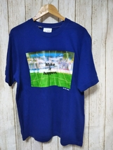 adidas アディダス×キリン KIRIN サッカー 日本代表 JFA Tシャツ 2003-2006 半袖 Lサイズ ブルー_画像1