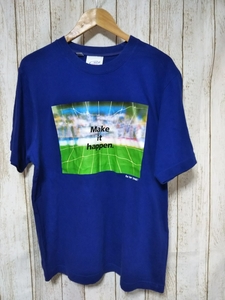 adidas アディダス×キリン KIRIN サッカー 日本代表 JFA Tシャツ 2003-2006 半袖 Lサイズ ブルー