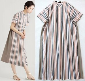 #EVEX by KRIZIA большой размер 44 функция мульти- полоса рубашка One-piece 29,700 иен #