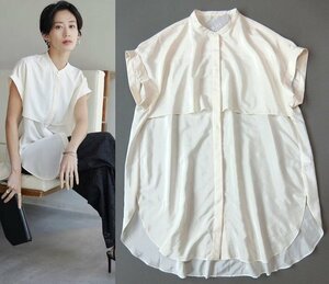 #icb большой размер 42n-tis заем частота цвет туника блуза / тауп 19,030 иен #