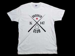  including postage SNOOKERsn- car K145 short sleeves T-shirt white L size 