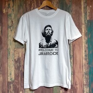 送込　Damian 'Junior Gong' Marley　WELCOME TO JAMROCK　ダミアン・マーリー　半袖Tシャツ 白　Mサイズ