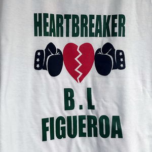 送込　ブランドン・リー・フィゲロア Heartbreaker 半袖Tシャツ　白色　Lサイズ