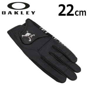 OAKLEY FOS901696 SKULL GOLF GLOVE 18.0【オークリー】【ゴルフグローブ】【左手用】【02E/Blackout】【22cｍ】【Glove】