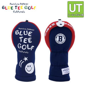 BLUE TEE GOLF ユーティリティ用 ストレッチ スマイル ヘッドカバー【ブルーティーゴルフ】【HC-034】【UT用】【ネイビー】