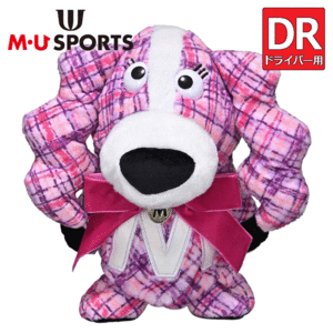 M・U SPORTS バイアスチェック柄 ドライバー用 ヘッドカバー 703J6504【MUスポーツ】【DR用】【ピンク】【メルー】【HeadCover】