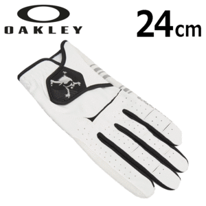 OAKLEY FOS901696 SKULL GOLF GLOVE 18.0【オークリー】【ゴルフグローブ】【左手用】【100/White】【24cｍ】【Glove】