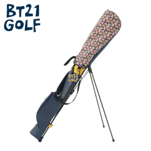 BT21 GOLF HOLE IN ONE ハーフ スタンドバッグ【ビーティーイシビル】【ホールインワン】【キャラクター】【ネイビー】【SelfStand】