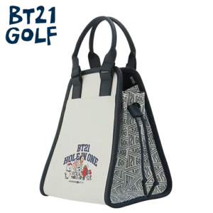 BT21 GOLF HOLE IN ONE ミニ トートバッグ【ビーティーイシビル】【ホールインワン】【キャラクター】【ホワイト】【GolfBag】