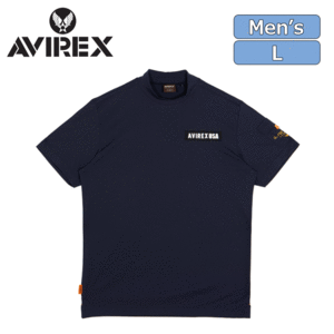 AVIREX GOLF S/S アイコン モックシャツ AVG3S-AP9【アヴィレックス】【ゴルフ】【半袖】【モックネック】【ネイビー】【Lサイズ】【Wear】