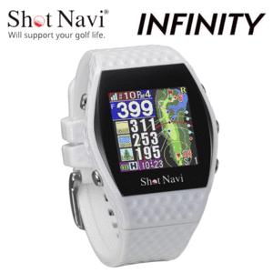 ShotNavi INFINITY 【ショットナビ】【インフィニティ】【ゴルフ】【GPS】【距離測定器】【腕時計】【ホワイト】【GPS/測定器】