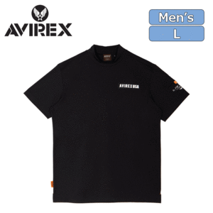 AVIREX GOLF S/S アイコン モックシャツ AVG3S-AP9【アヴィレックス】【ゴルフ】【半袖】【モックネック】【ブラック】【Lサイズ】【Wear】