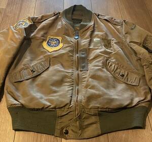  super SPECIAL FADE BROWN 50s USAF L2-B FLIGHT JACKET ROLEN SPORTSWEAR flight jacket ( inspection 30s 40s 60s large war B-15 A B C D MOD )