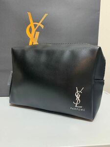 【新品未使用】YSL イヴ・サンローラン　化粧ポーチ　立体ロゴ　ノベルティ