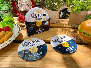  Corona beer tin Coaster 6 pieces set ( bottle label ) # american miscellaneous goods America miscellaneous goods 