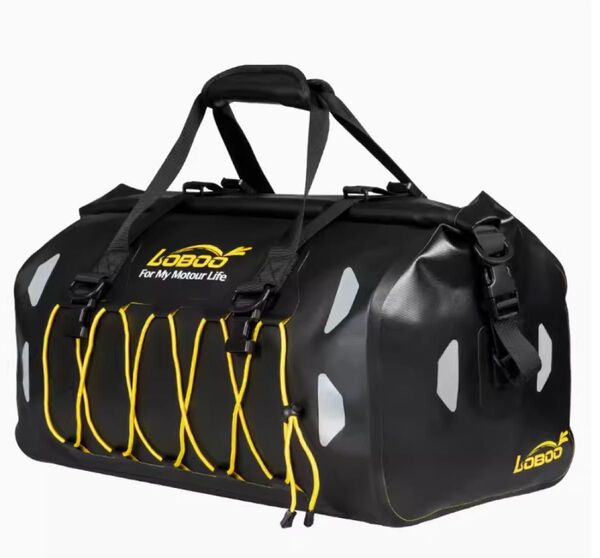 LOBOO ローボー モーターサイクルリアバッグ ブラック色 80L