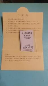 東武鉄道　株主優待乗車証　2枚セット　2024年6月30日まで ミニレターにて送付します。