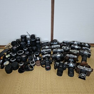 カメラ フィルムカメラ ー眼レフカメラ レンズ Canon MINOLTA RICOH Nikon ペンタックス等 大量まとめて カメラ用品