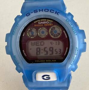 329-0539 CASIO カシオ 腕時計 G-SHOCK タフソーラー G-6900EB ラバーベルト クリアブルー　稼働品 