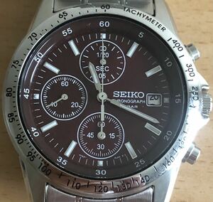 334-0551 SEIKO セイコー メンズ腕時計　金属ベルト　クオーツ クロノグラフ 7T92-0DW0 電池切れ　動作未確認