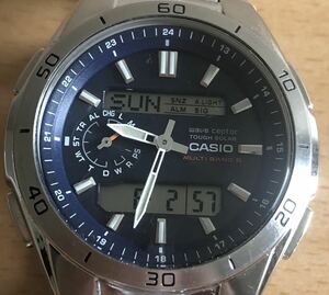 331-0031 CASIO Casio wave Scepter мужские наручные часы металлический браслет радиоволны солнечный WVA-M650 рабочее состояние подтверждено 