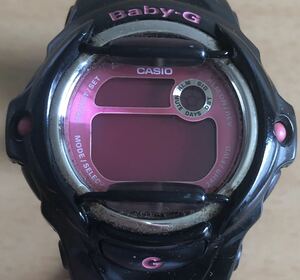 333-0132 CASIO カシオ Baby-G レディース腕時計　ラバーベルト　クオーツ　デジタル　黒　ブラック　BG-169R 電池切れ　動作未確認