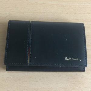 334-0976 Paul Smith ポールスミス 名刺入れ カードケース パスケース 定期入れ レザー ブラック 