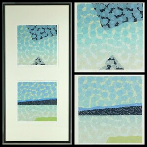  south regular male [. spring .-2][pastorale-5]2 sheets . silk screen frame large size peace modern abstract painting ka240608