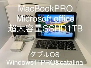 Apple MacBookPRO ダブルOS Windows11 PRO catalina office Wi-Fi webカメラ bluetooth 96