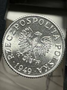 1949年 GROSZ 古銭 Poland 硬貨 コイン 外国コイン メキシコ 記念幣 記念硬貨 ポリッシュコイン1グロッセン、1版アルミコイン