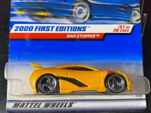 ホットウィール HOTWHEELS SHO STOPPER 2000 FIRST EDITIONS 黄色